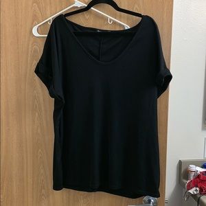 Boohoo short sleeved ribknit blouse